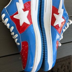 captain america bape shoes